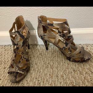 Fergalicious Snake Print Heels Size 6. New